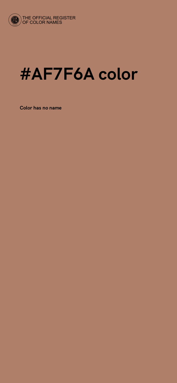 #AF7F6A color image