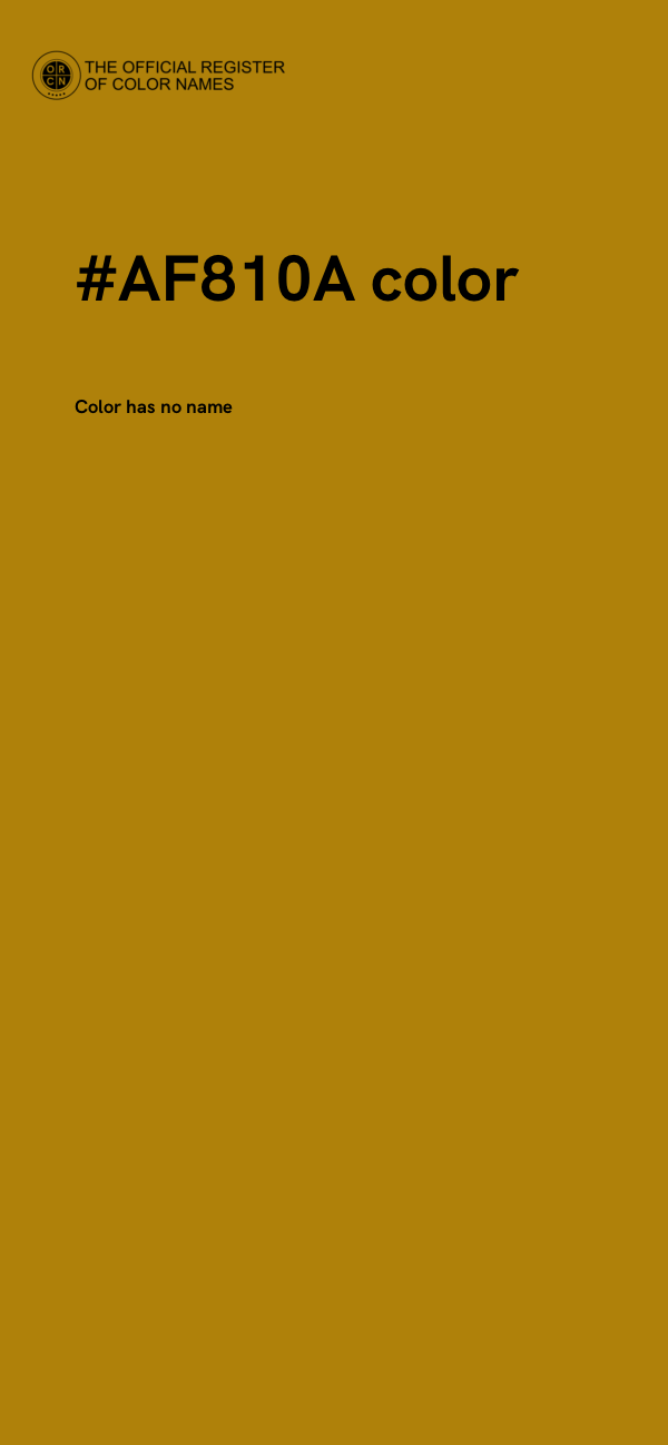 #AF810A color image