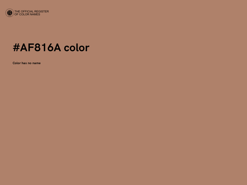 #AF816A color image