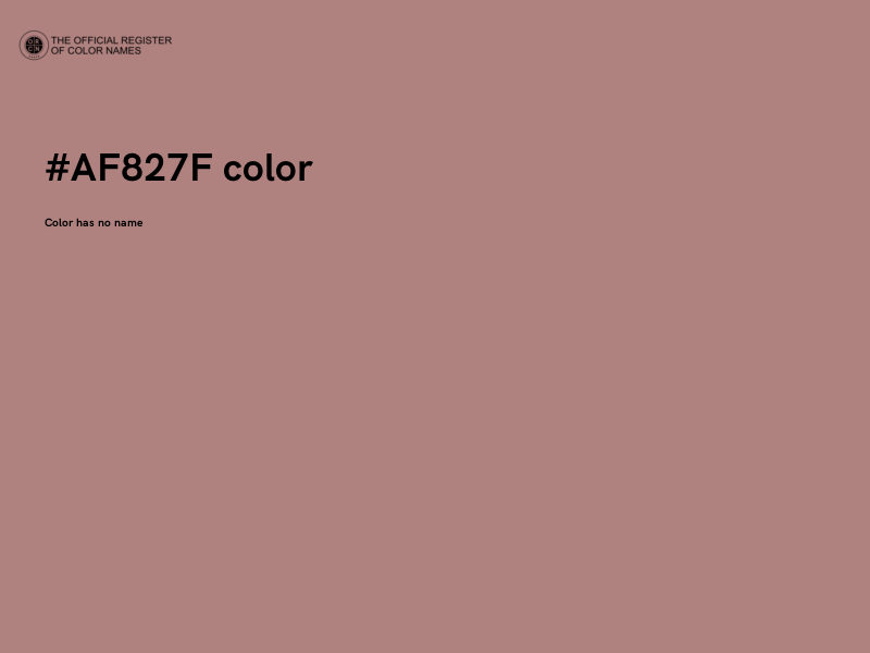 #AF827F color image