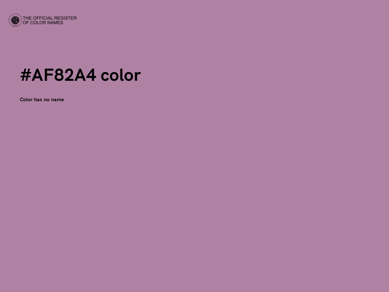 #AF82A4 color image