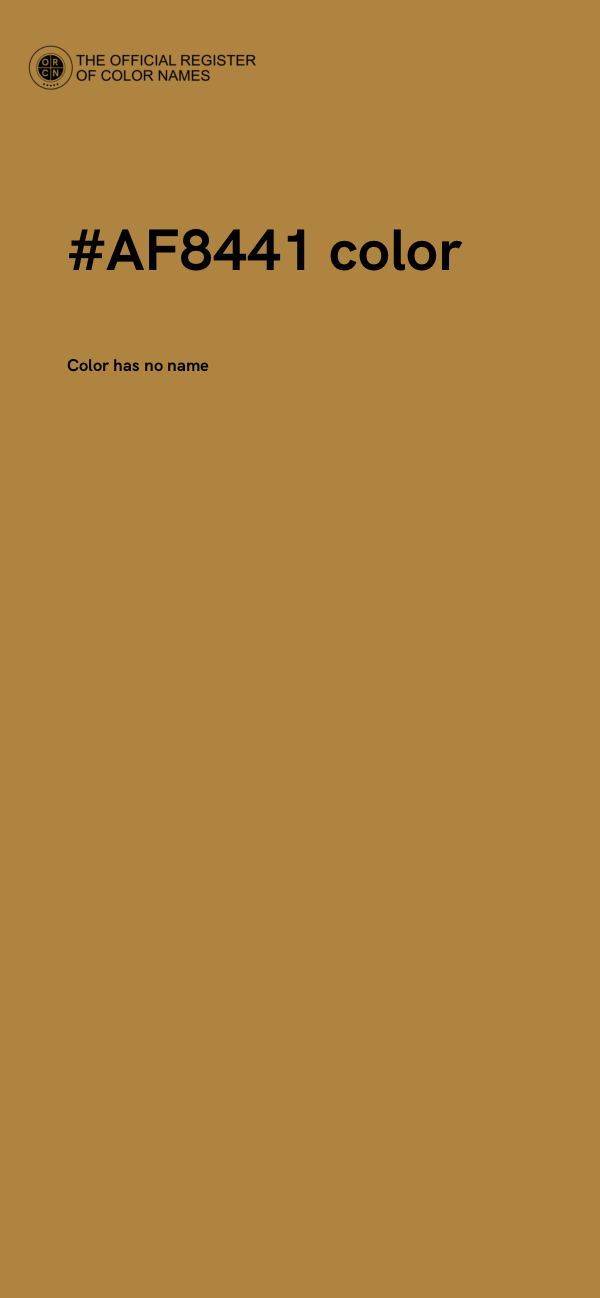 #AF8441 color image
