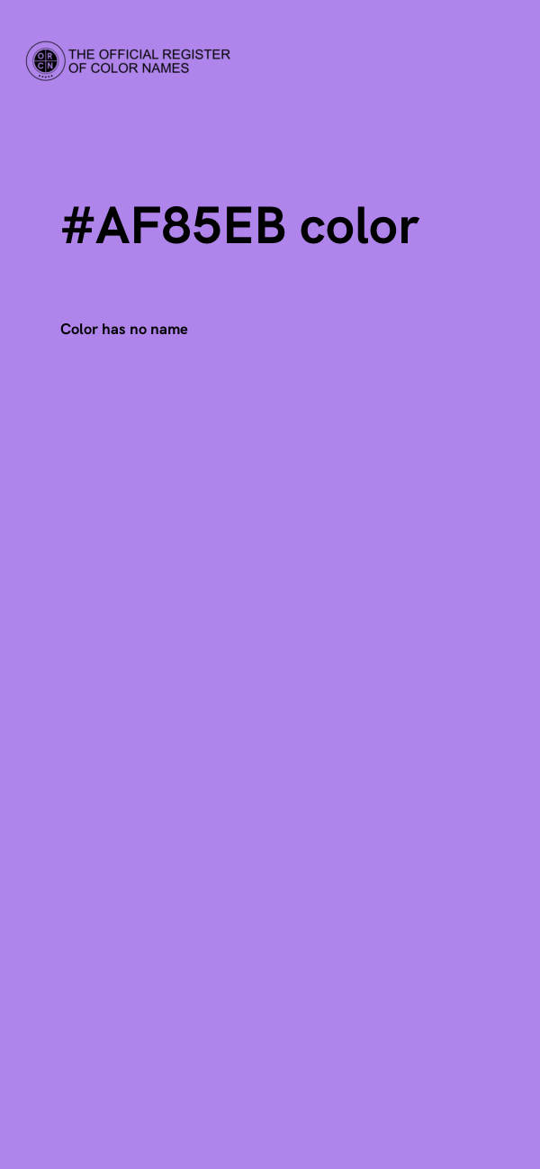 #AF85EB color image