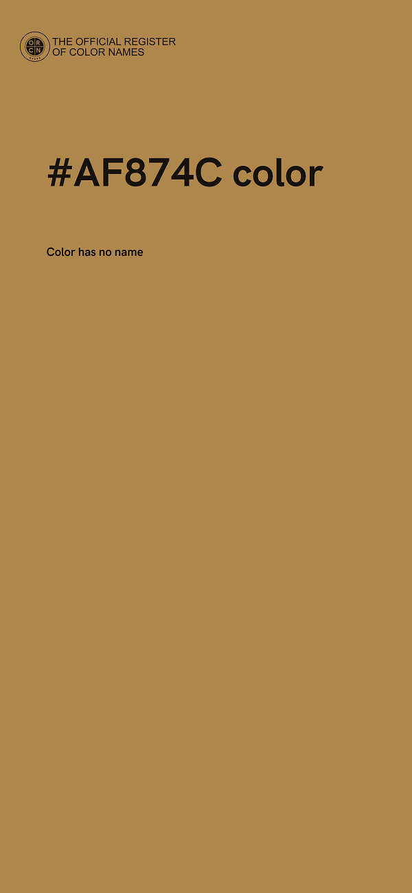 #AF874C color image