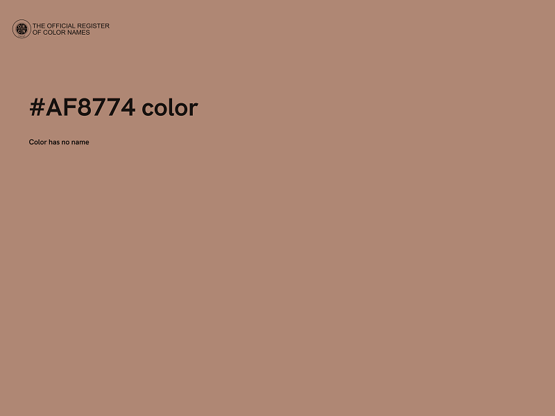 #AF8774 color image