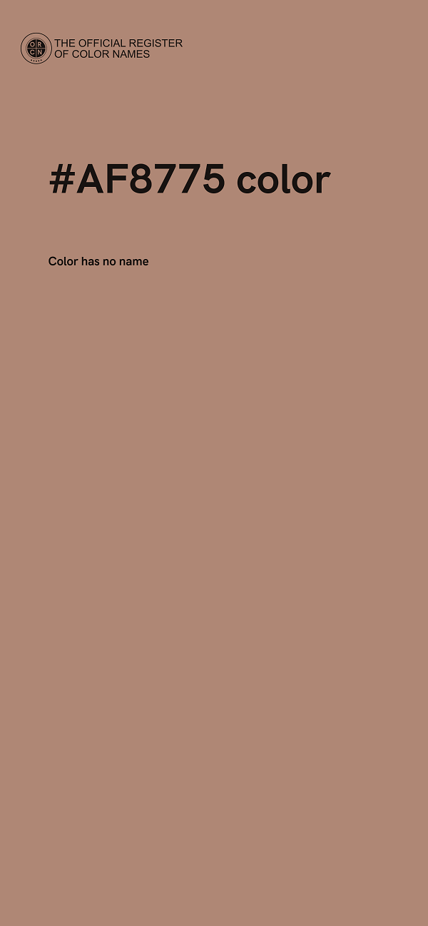 #AF8775 color image