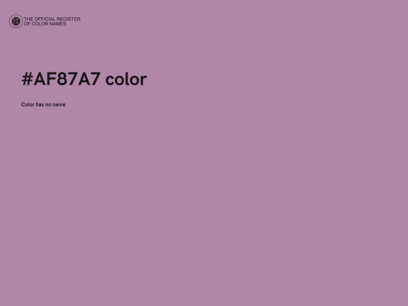 #AF87A7 color image