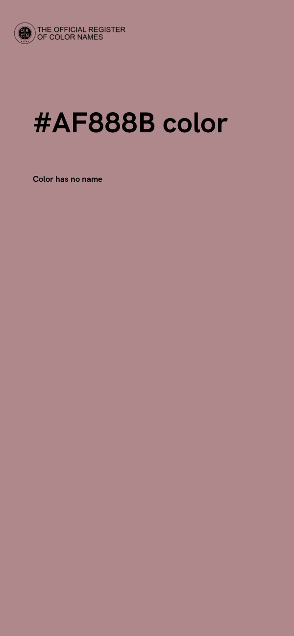 #AF888B color image