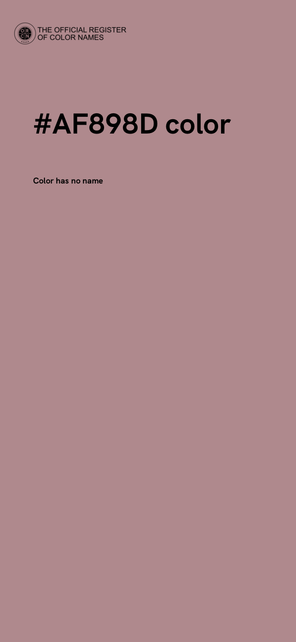 #AF898D color image