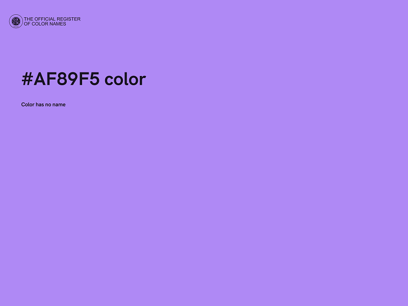 #AF89F5 color image