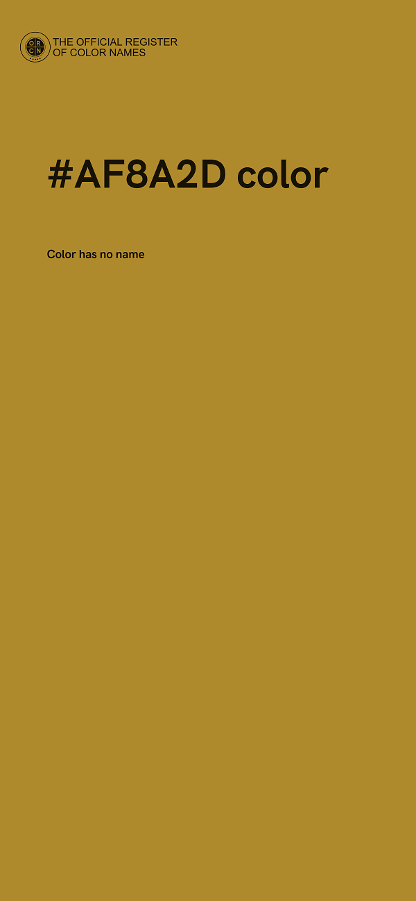 #AF8A2D color image