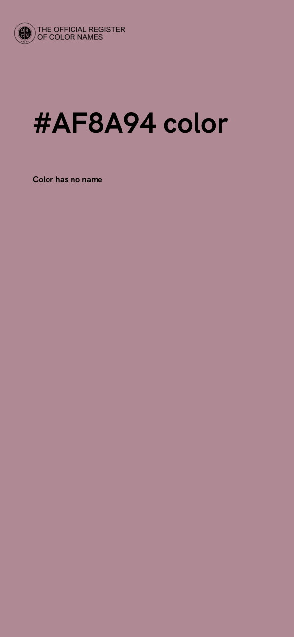 #AF8A94 color image