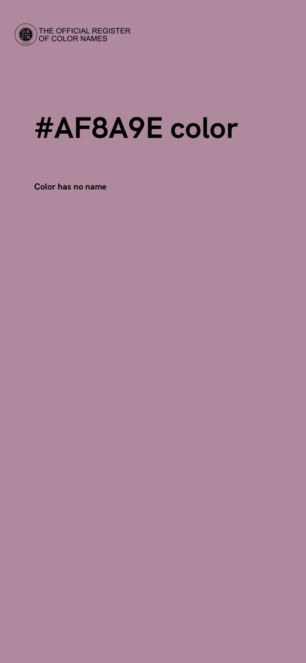 #AF8A9E color image