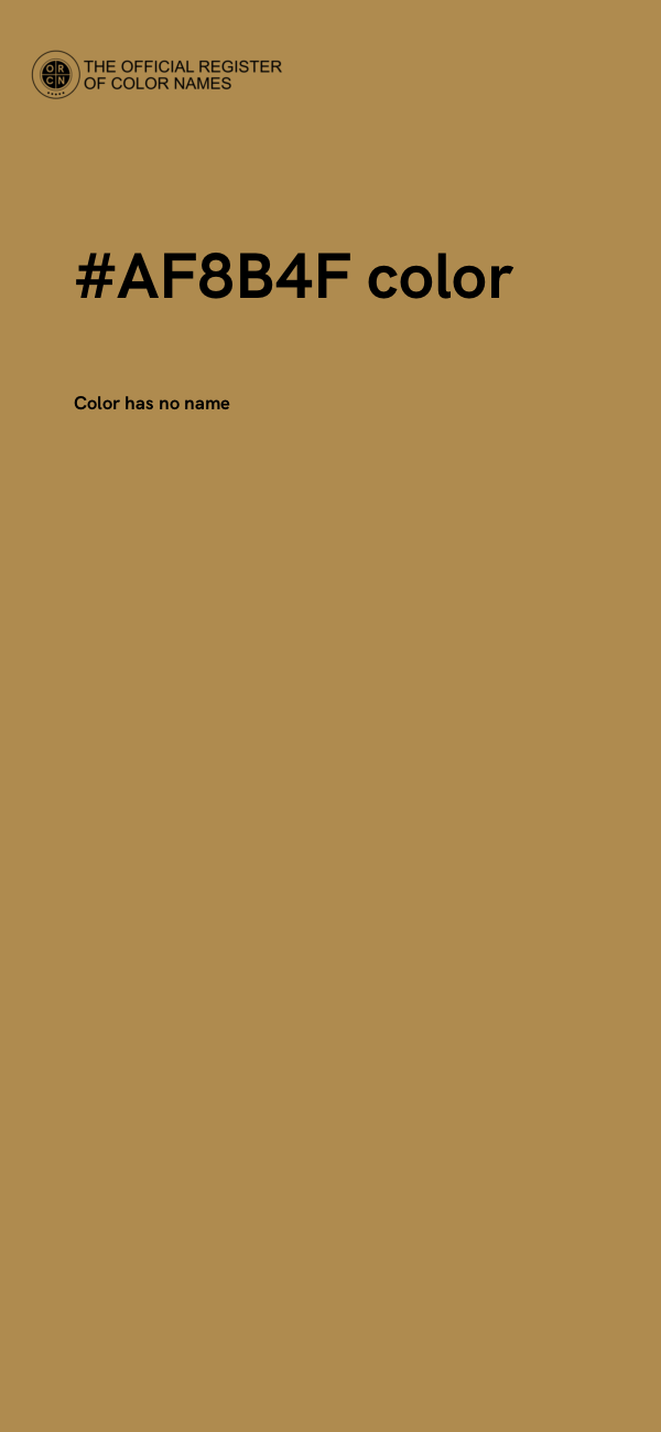 #AF8B4F color image