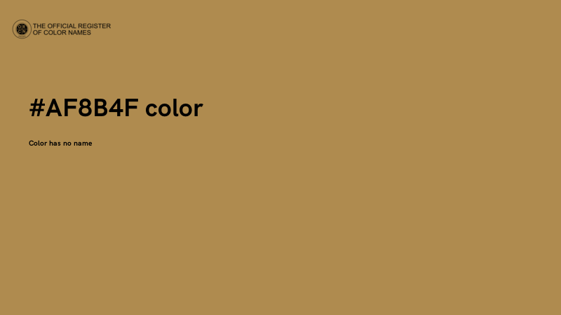 #AF8B4F color image