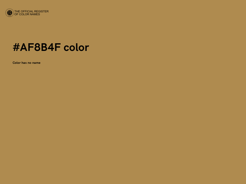 #AF8B4F color image