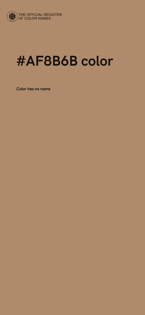 #AF8B6B color image