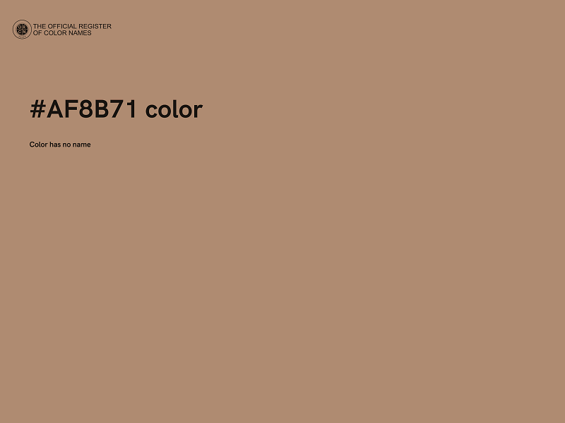 #AF8B71 color image