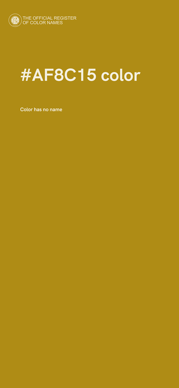 #AF8C15 color image