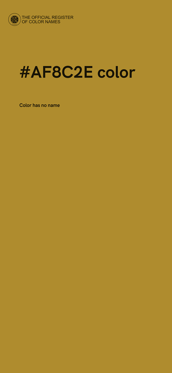 #AF8C2E color image
