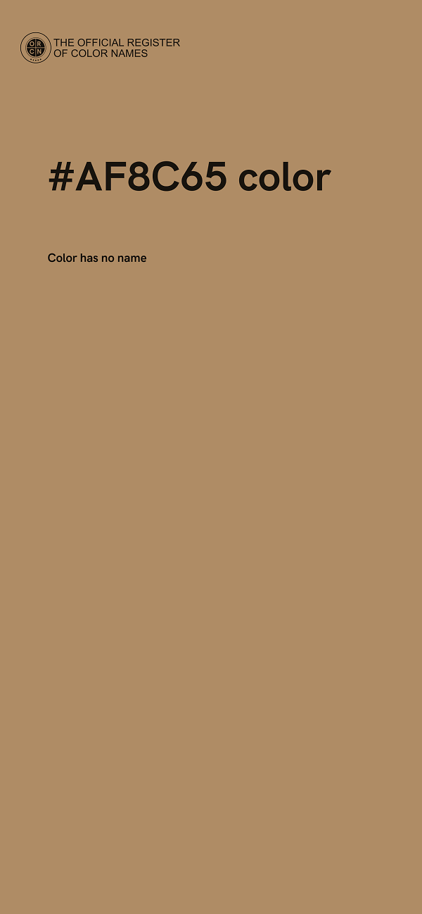 #AF8C65 color image