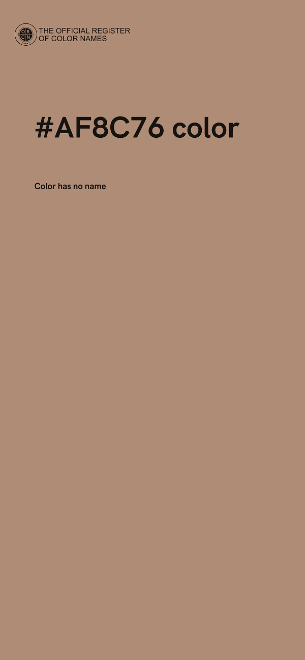#AF8C76 color image