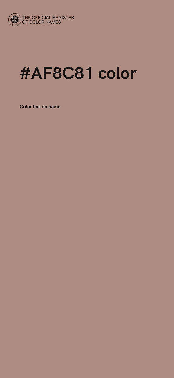 #AF8C81 color image