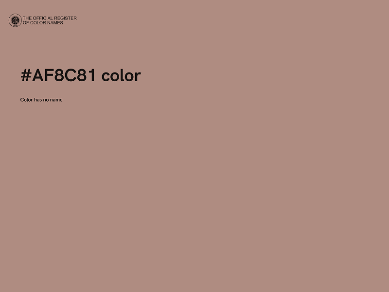#AF8C81 color image