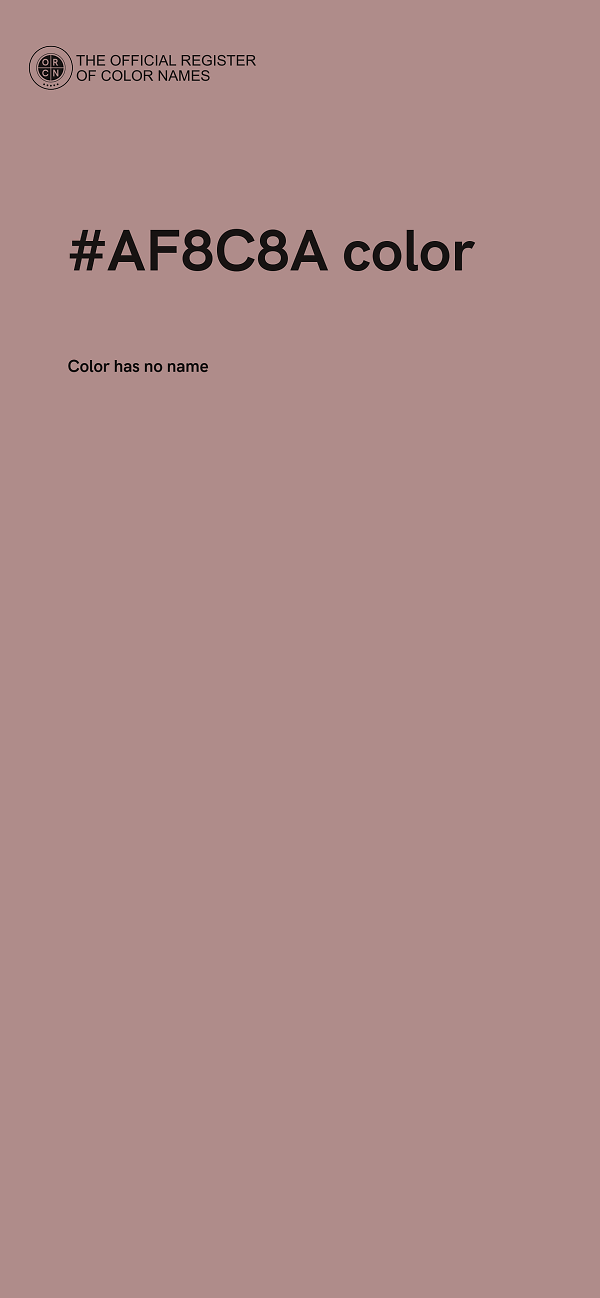 #AF8C8A color image