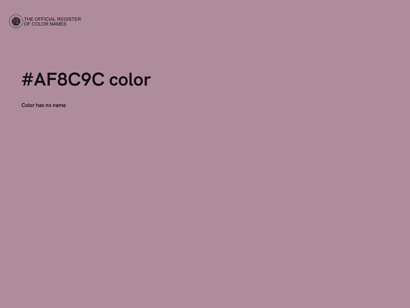 #AF8C9C color image