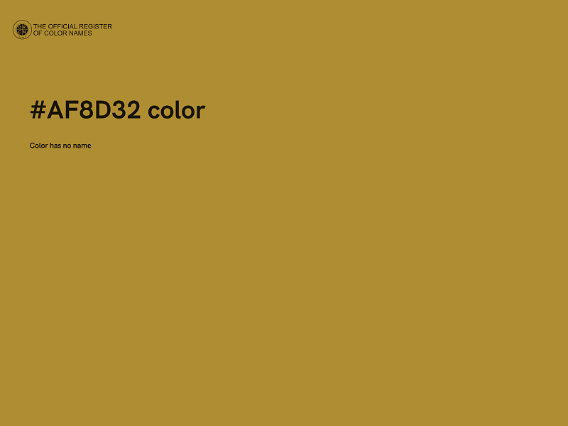 #AF8D32 color image