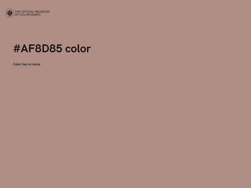 #AF8D85 color image