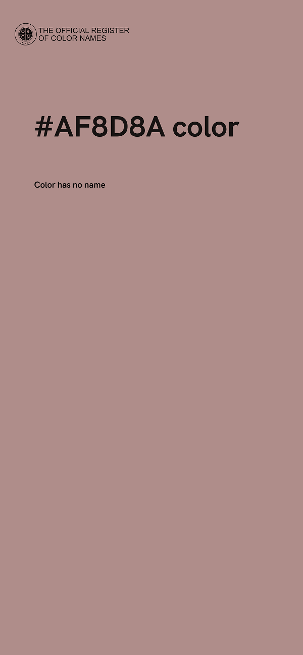 #AF8D8A color image