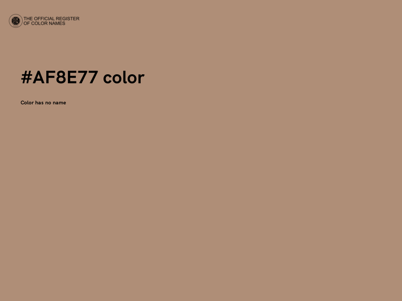 #AF8E77 color image