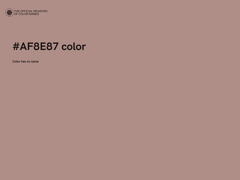 #AF8E87 color image