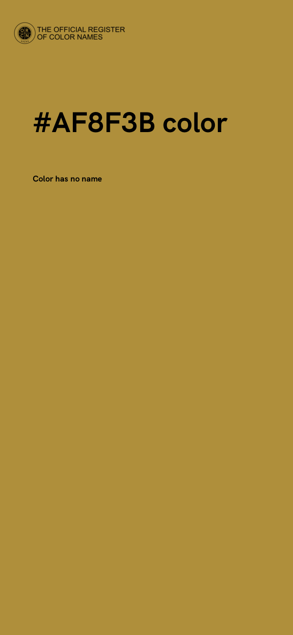 #AF8F3B color image