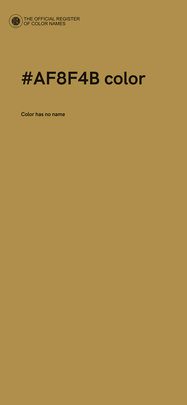 #AF8F4B color image