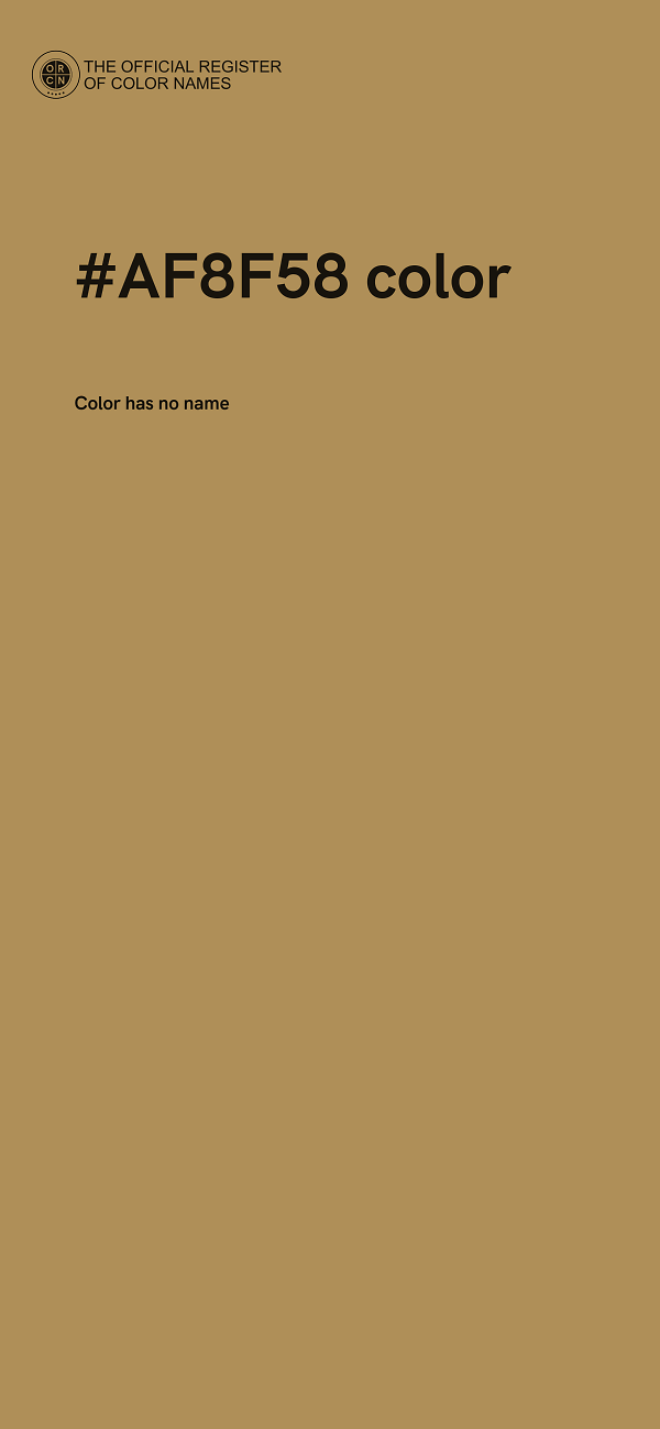 #AF8F58 color image