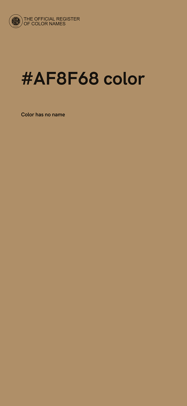 #AF8F68 color image
