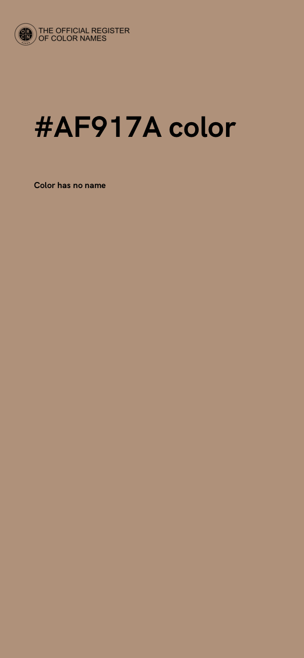#AF917A color image