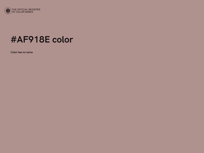 #AF918E color image