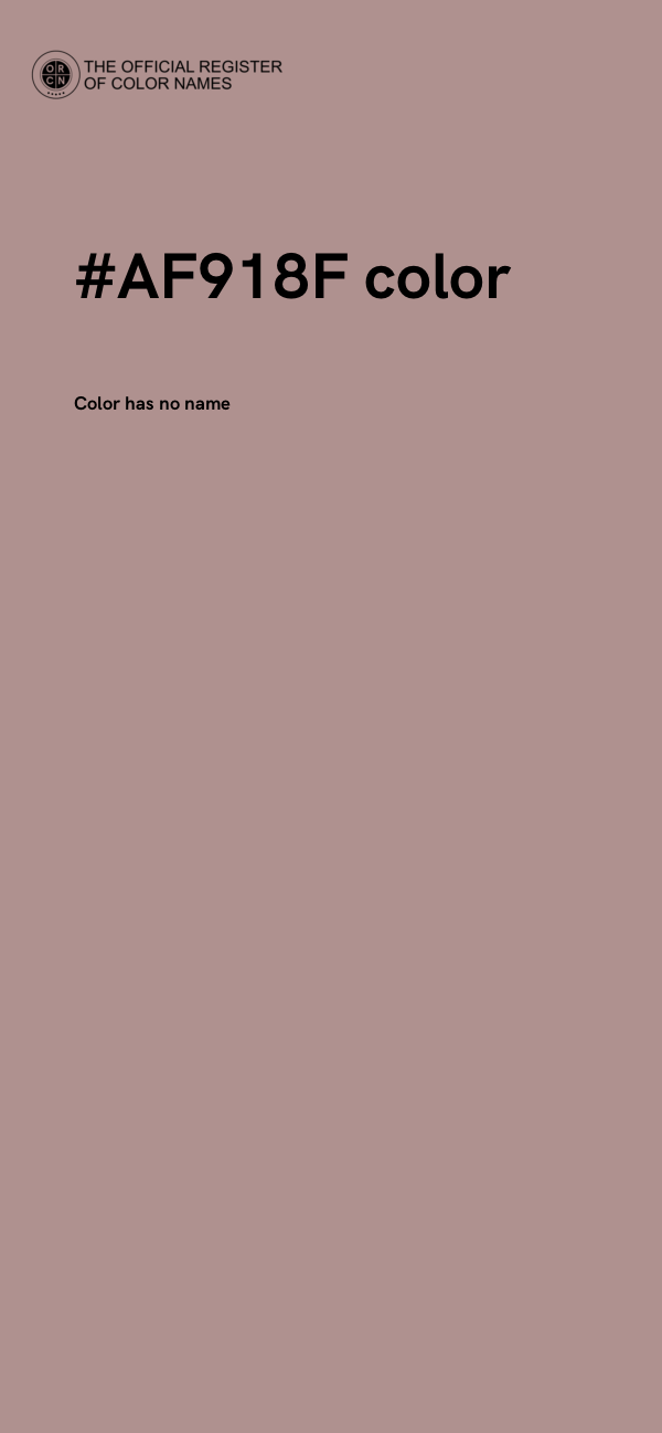 #AF918F color image