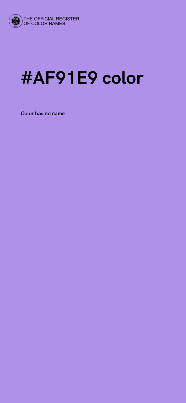 #AF91E9 color image