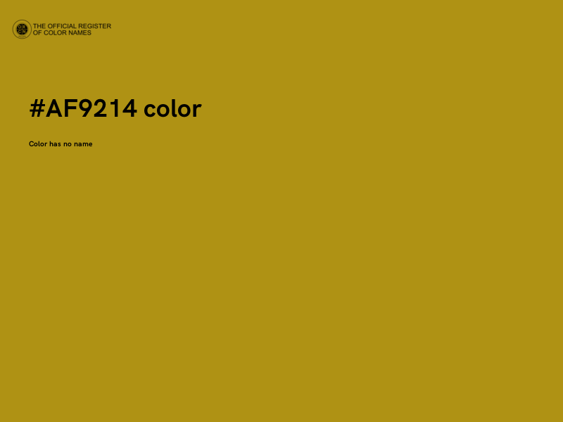 #AF9214 color image