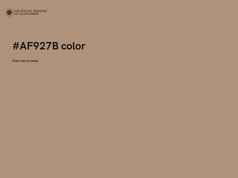 #AF927B color image