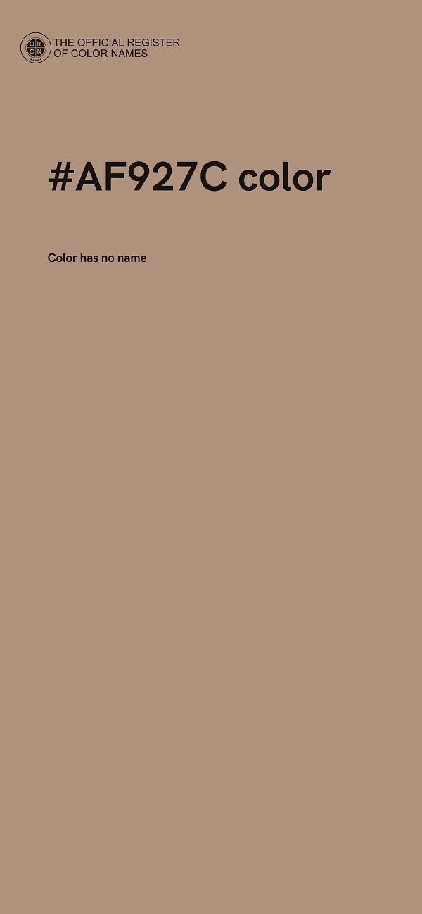 #AF927C color image