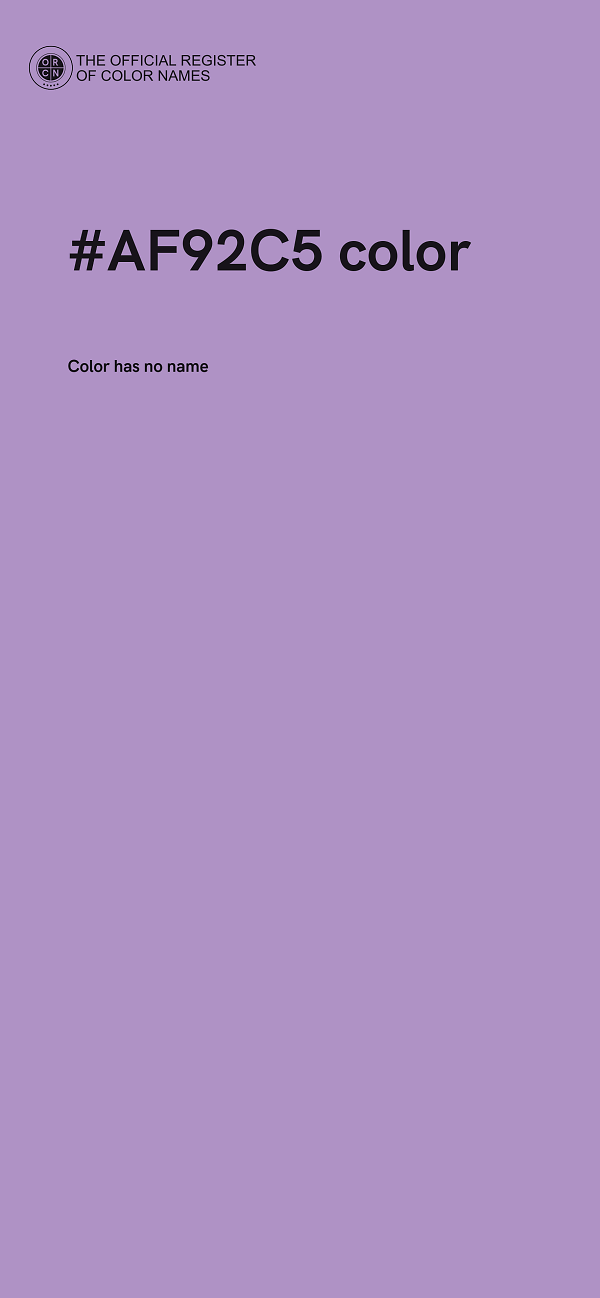 #AF92C5 color image