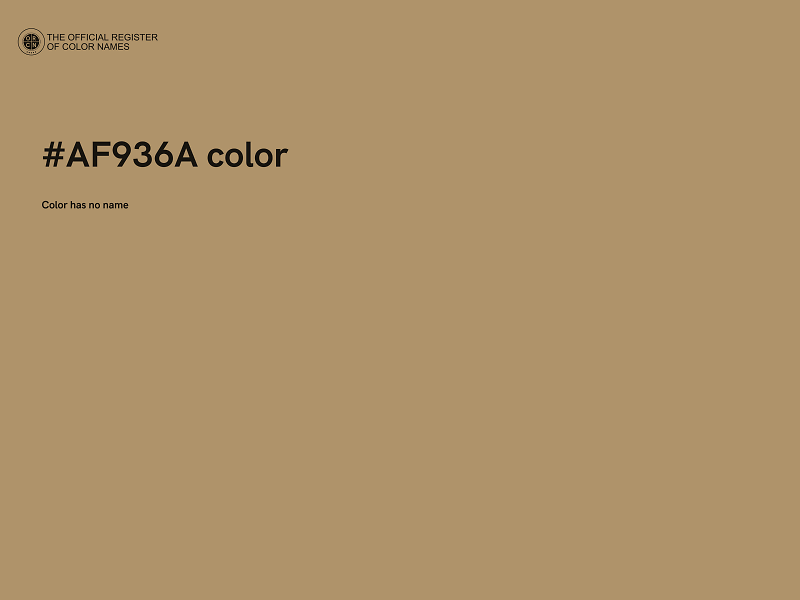 #AF936A color image