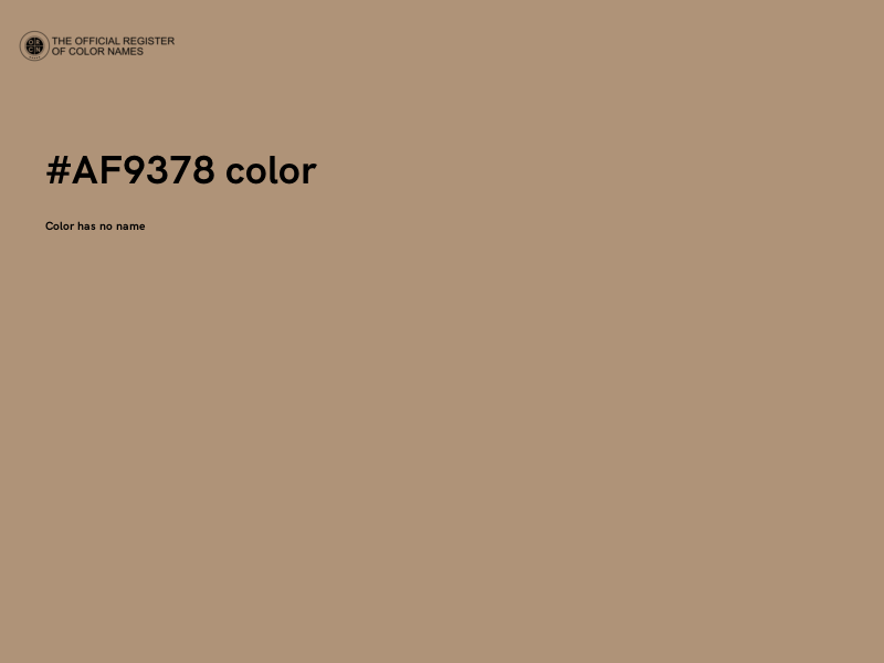#AF9378 color image