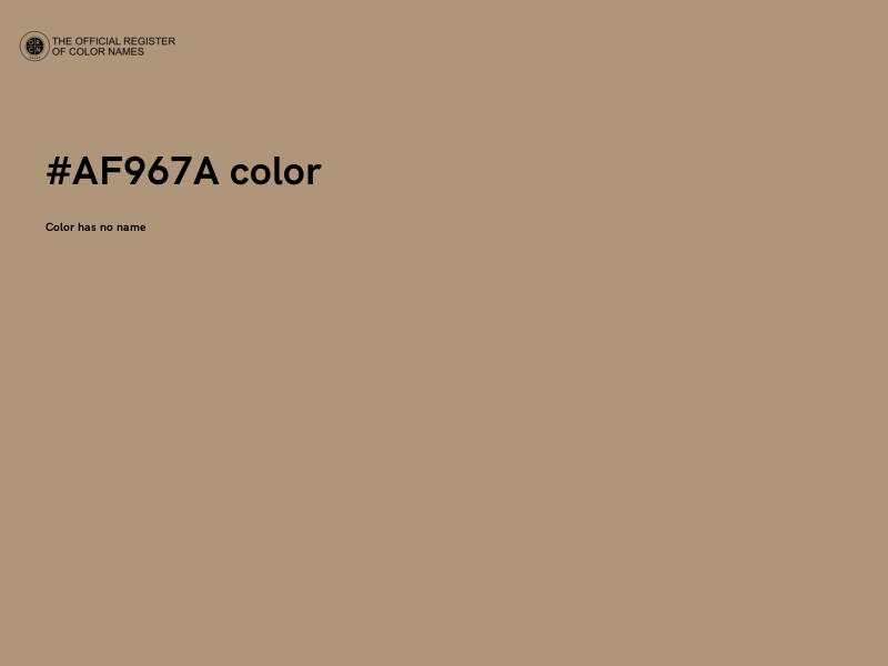#AF967A color image